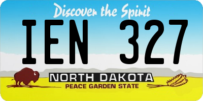 ND license plate IEN327
