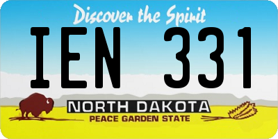 ND license plate IEN331