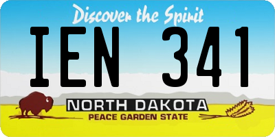 ND license plate IEN341