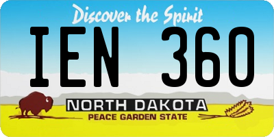 ND license plate IEN360