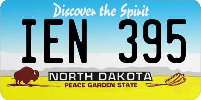 ND license plate IEN395