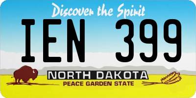 ND license plate IEN399