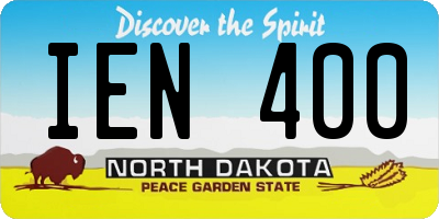 ND license plate IEN400
