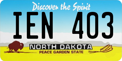 ND license plate IEN403
