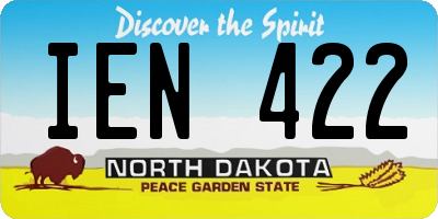 ND license plate IEN422