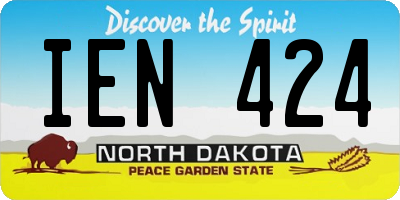 ND license plate IEN424