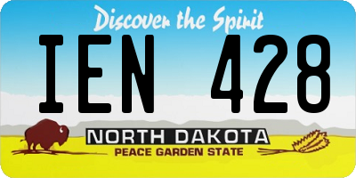 ND license plate IEN428
