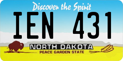 ND license plate IEN431