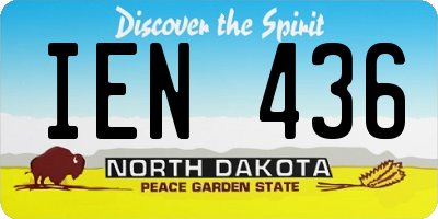 ND license plate IEN436