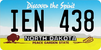 ND license plate IEN438