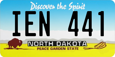 ND license plate IEN441