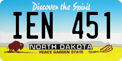 ND license plate IEN451