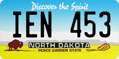 ND license plate IEN453