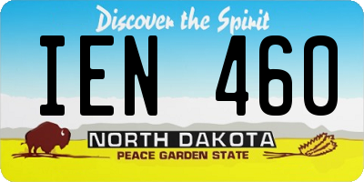 ND license plate IEN460
