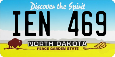 ND license plate IEN469