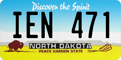 ND license plate IEN471