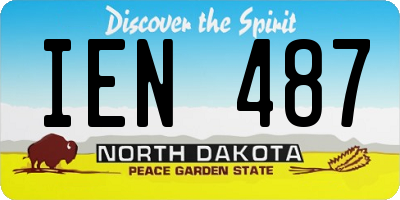 ND license plate IEN487