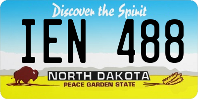 ND license plate IEN488