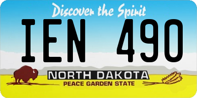 ND license plate IEN490