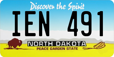 ND license plate IEN491