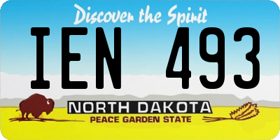 ND license plate IEN493
