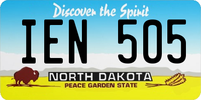 ND license plate IEN505