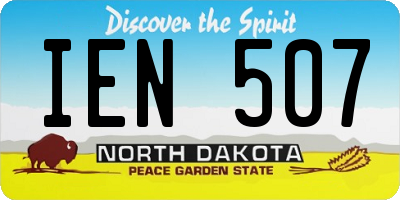 ND license plate IEN507