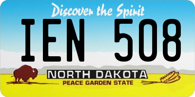 ND license plate IEN508