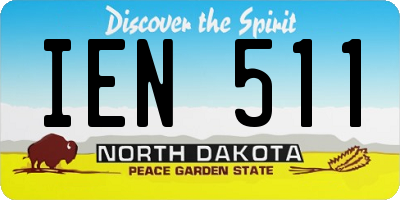 ND license plate IEN511