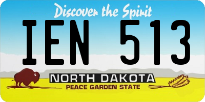 ND license plate IEN513