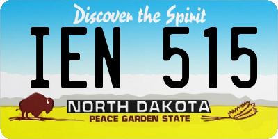 ND license plate IEN515