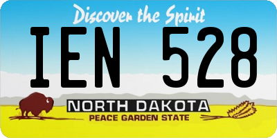 ND license plate IEN528
