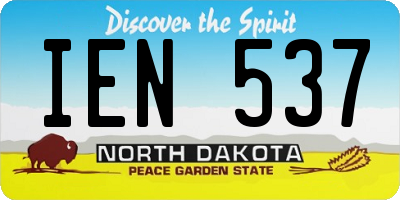 ND license plate IEN537
