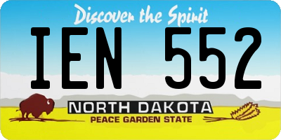 ND license plate IEN552