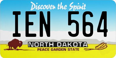 ND license plate IEN564
