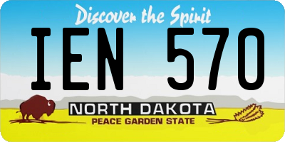 ND license plate IEN570