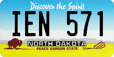 ND license plate IEN571
