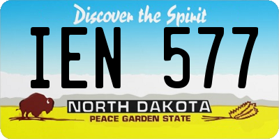 ND license plate IEN577