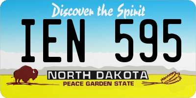 ND license plate IEN595