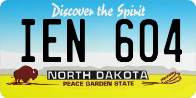 ND license plate IEN604
