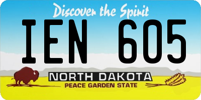 ND license plate IEN605
