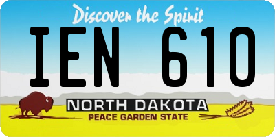 ND license plate IEN610