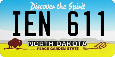 ND license plate IEN611