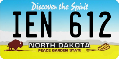ND license plate IEN612