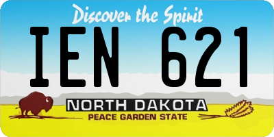 ND license plate IEN621