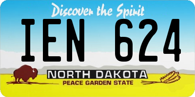 ND license plate IEN624