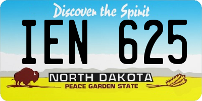 ND license plate IEN625