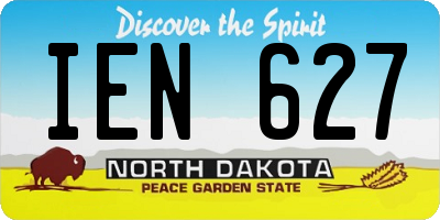 ND license plate IEN627