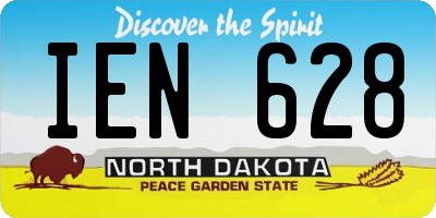 ND license plate IEN628
