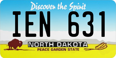 ND license plate IEN631